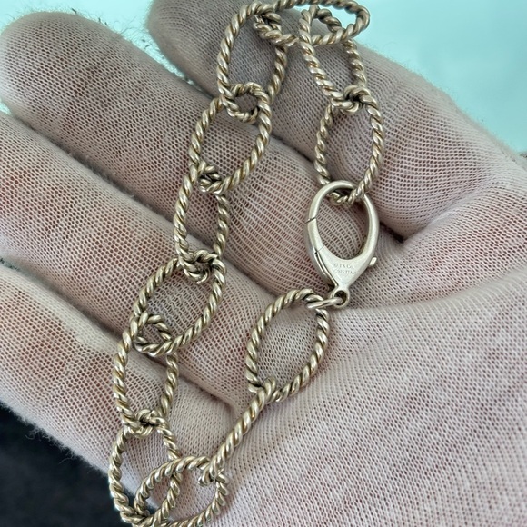 Tiffany & Co. Oval Link Twist Rope Link Bracelet 6.5-7" - Picture 5 of 8